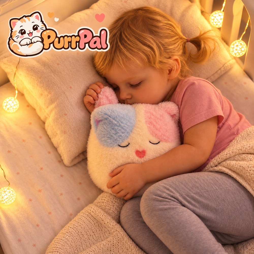 PurrPal plush kitten — sleep